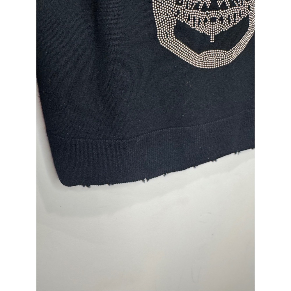 Zadig & Voltaire Miss Bis Embellished Cashmere Sweater Black sz M - Picture 6 of 6